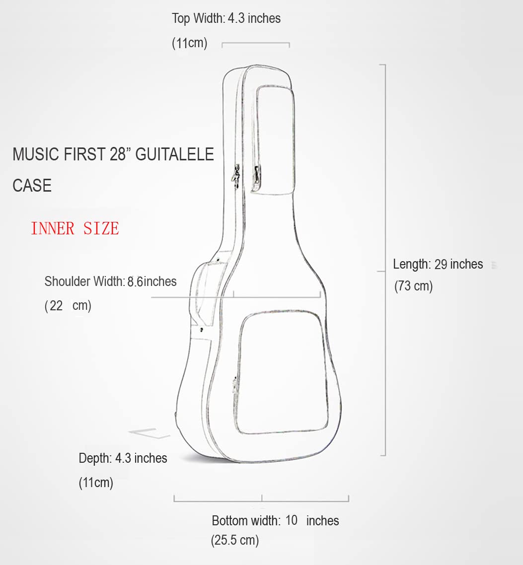 0.6" Thick Padded Guitalele Guitar Case & Bag M673244