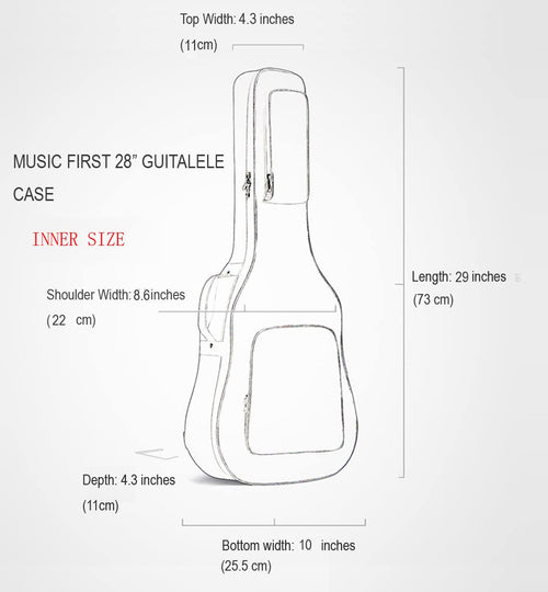 0.6" Thick Padded Guitalele Guitar Case & Bag M673244