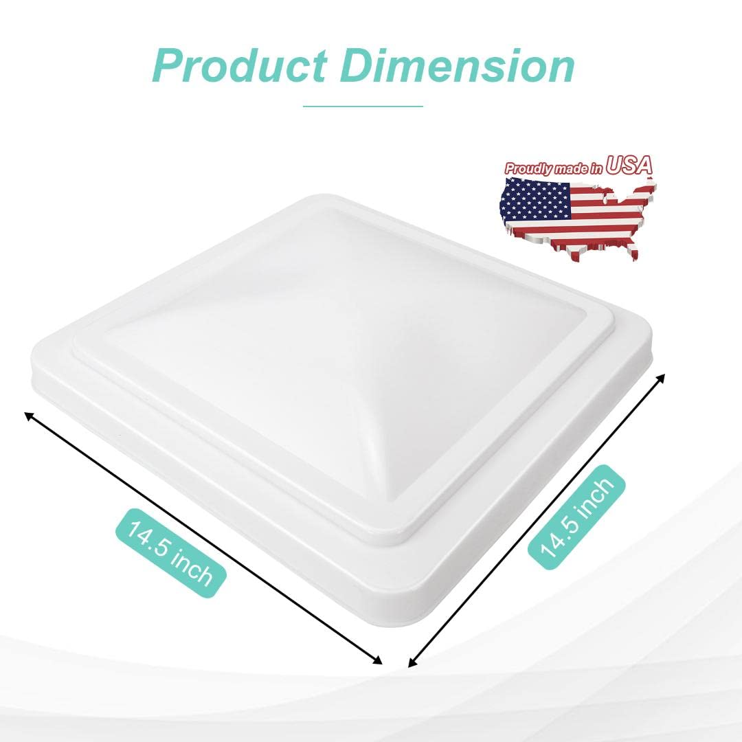 14" White 2 Pack Roof Vent Cover U215