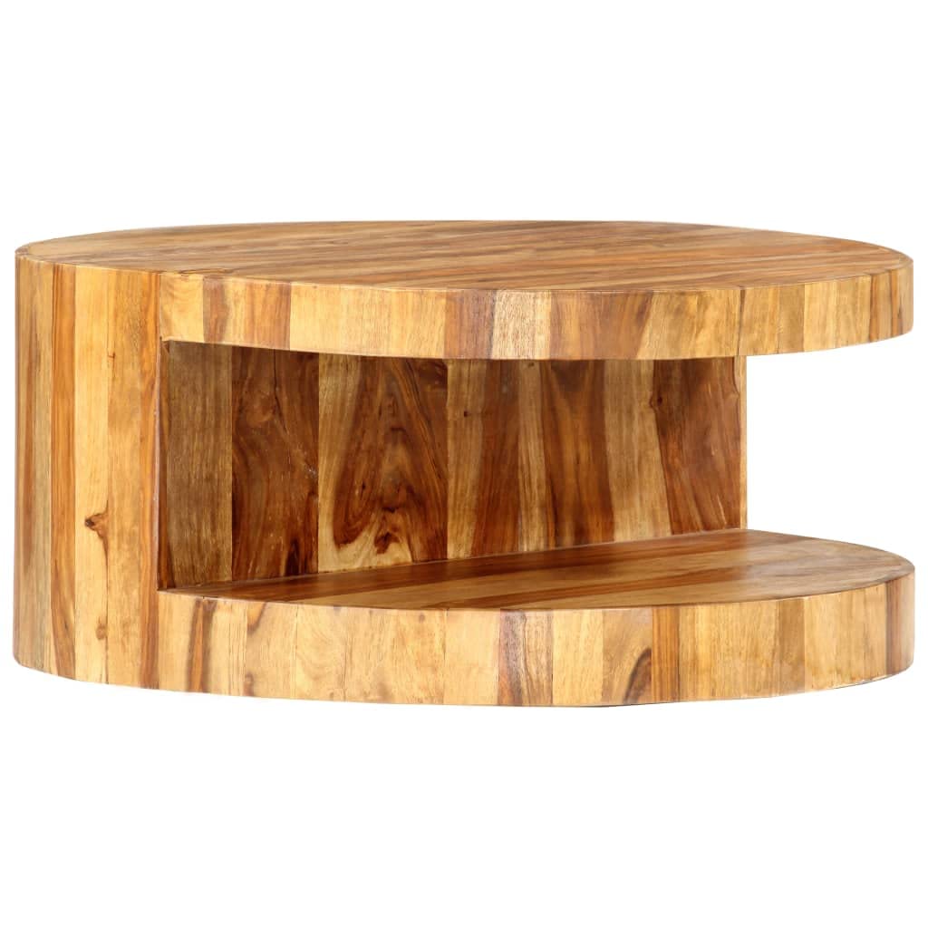 Round Coffee Table Solid Sheesham Wood C13765