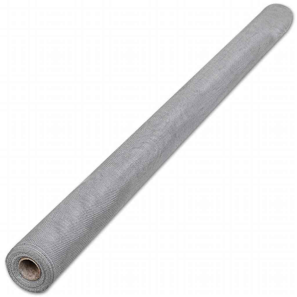 Aluminum Mesh Screen 39.4"x196.9" Silver N402