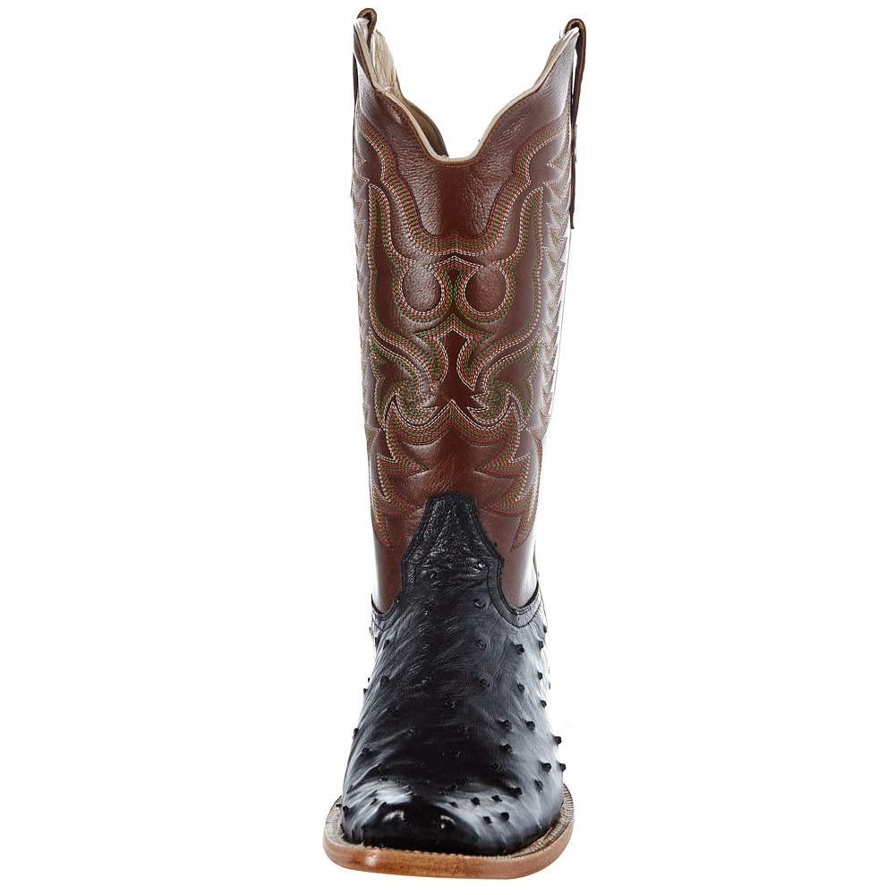 Black Full Quill Ostrich Boots K19038