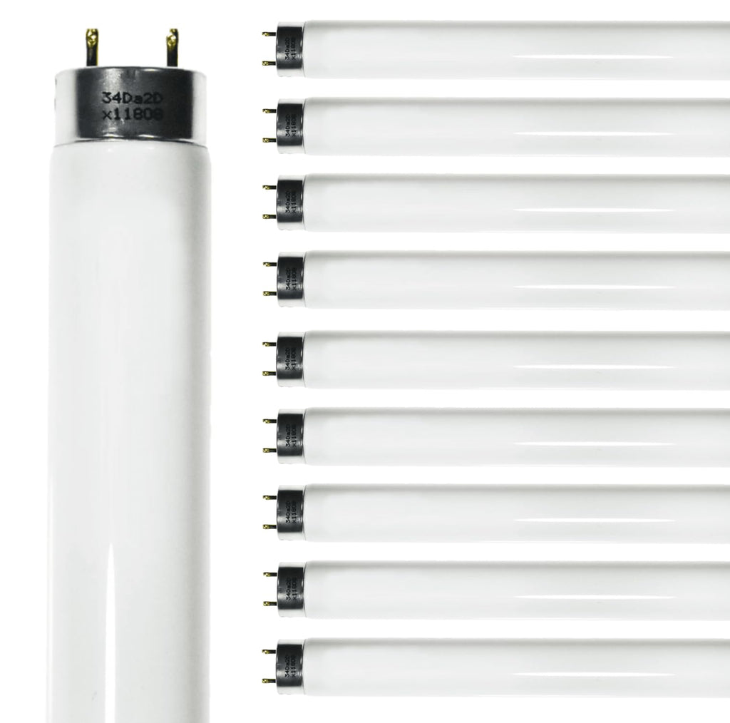 24 Inch T8 Fluorescent Tube Light Bulb 17W 4100K Cool White 2800 Lumen G13 Bi-Pin Base Pack of 10 P5475