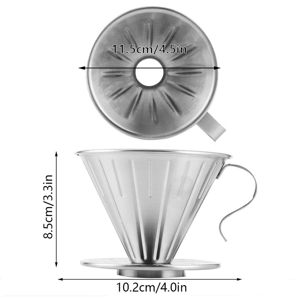 Pour over Stainless Steel Reusable Coffee Dripper I5932
