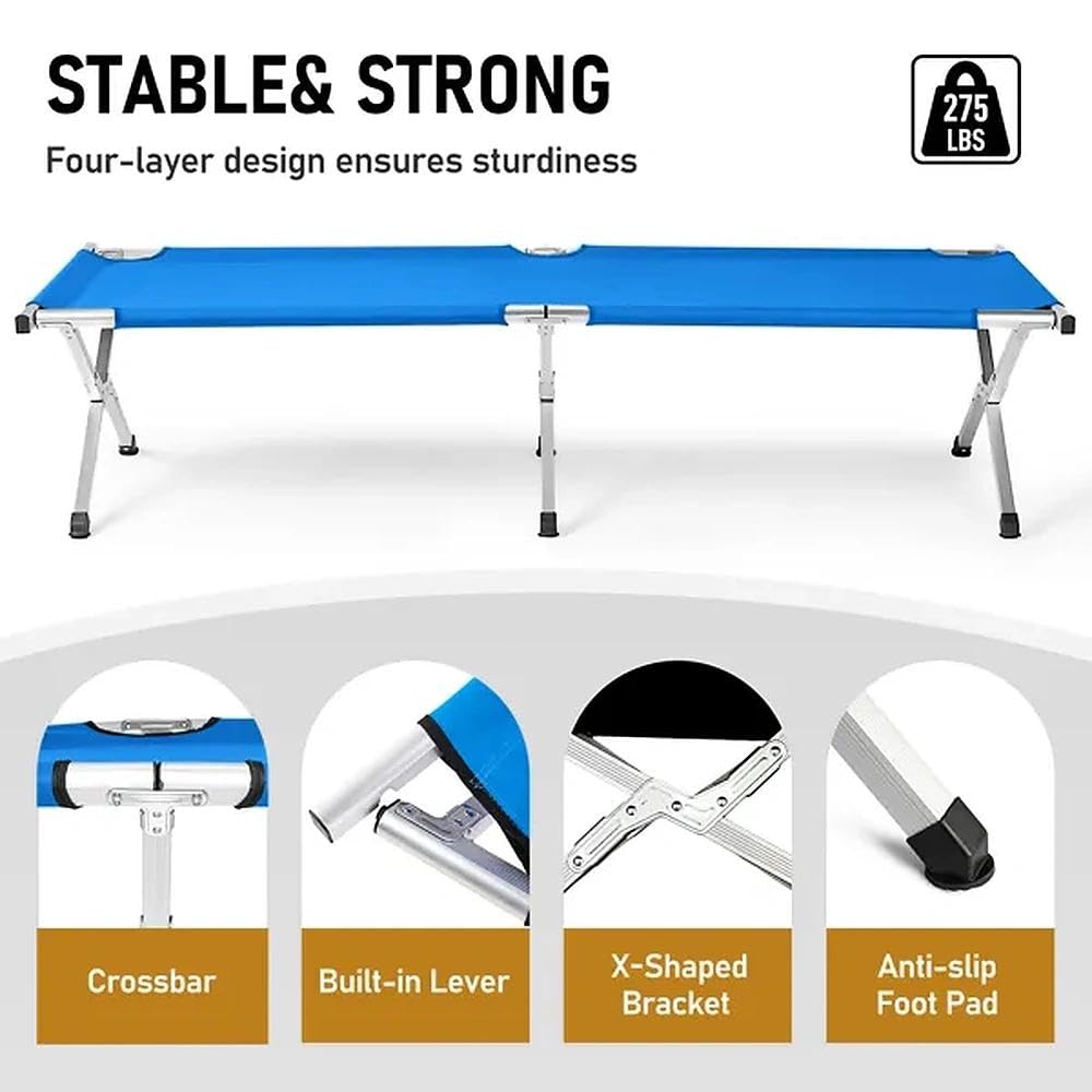 Portable Folding Camping Cot with Carrying Bag L4901