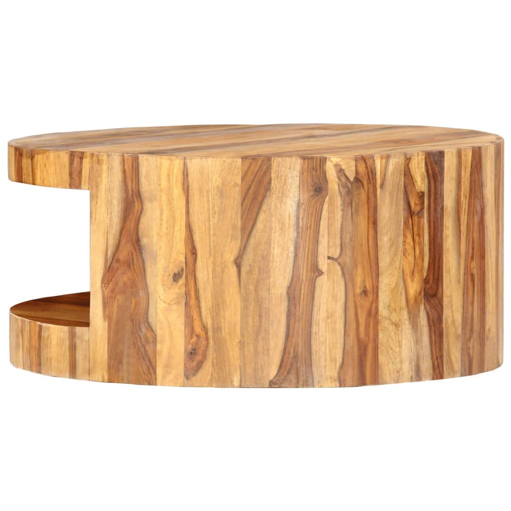 Round Coffee Table Solid Sheesham Wood C13765