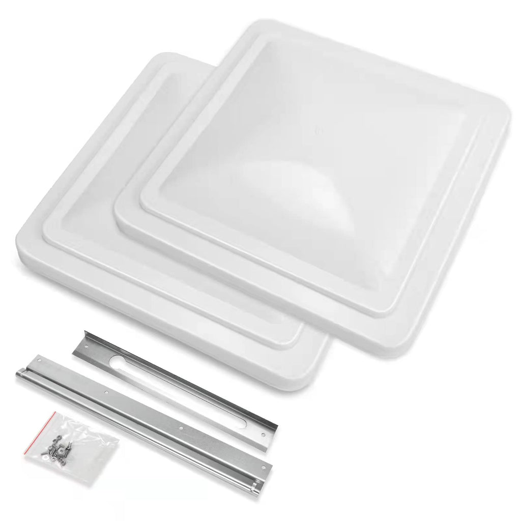 14" White 2 Pack Roof Vent Cover U215