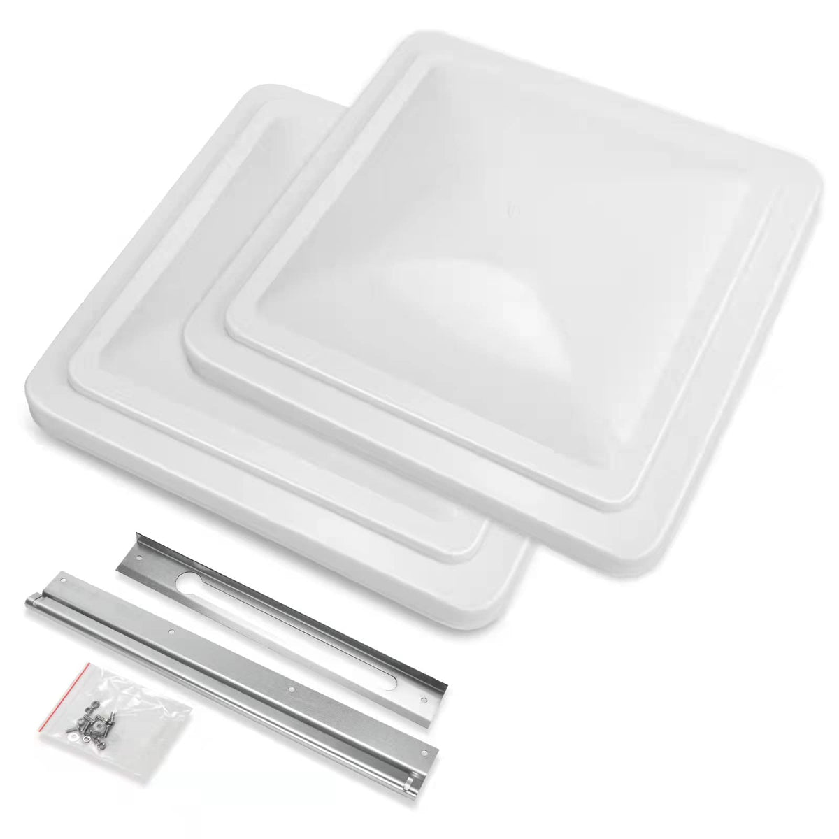 14" White 2 Pack Roof Vent Cover U215