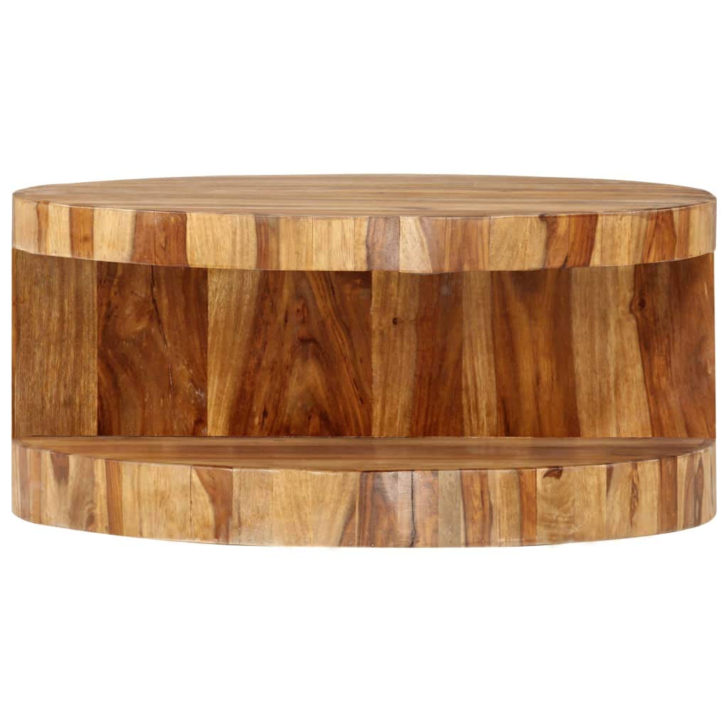 Round Coffee Table Solid Sheesham Wood C13765