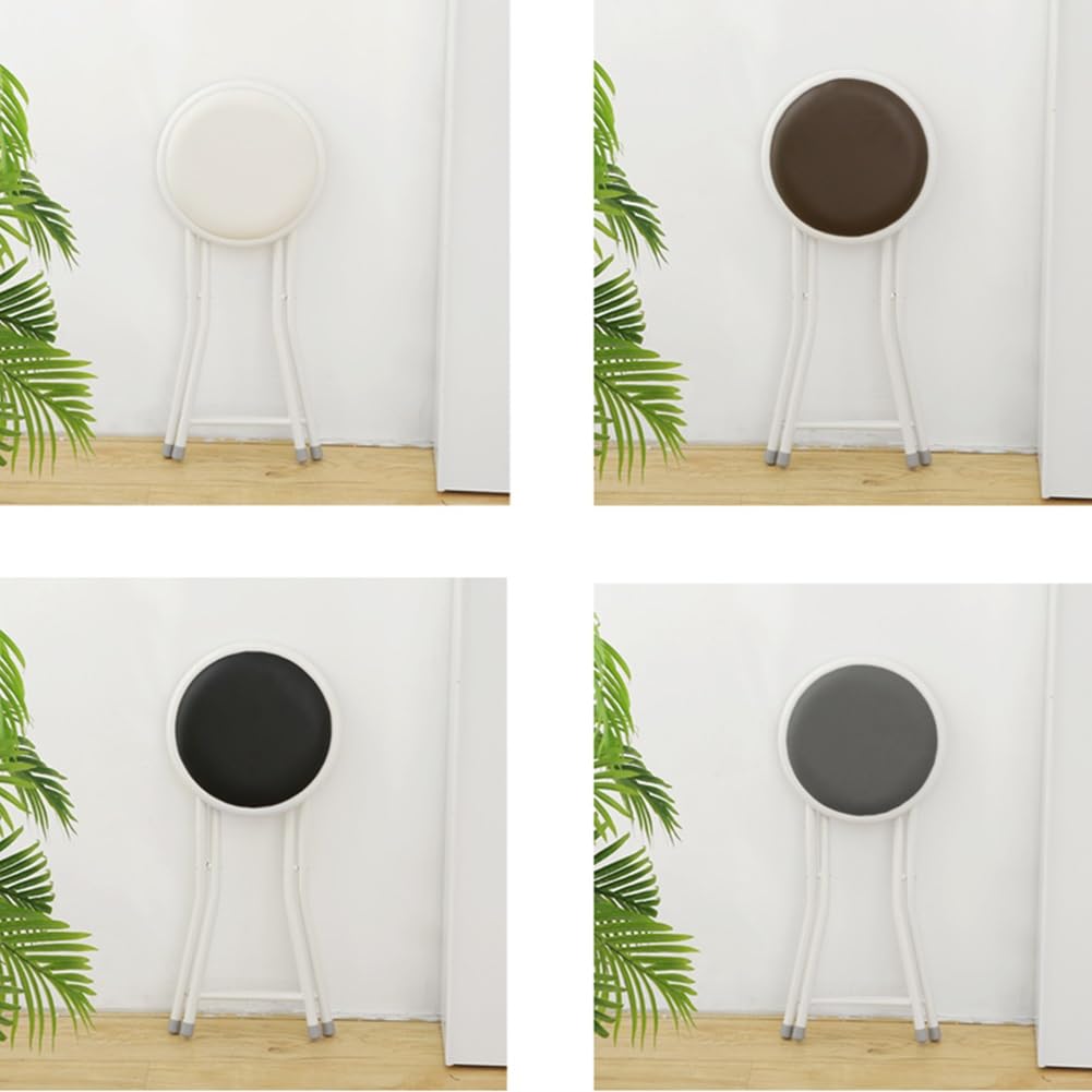Set of 2 Pcs 18 Inch Round Padded Folding Bar Stool X9019