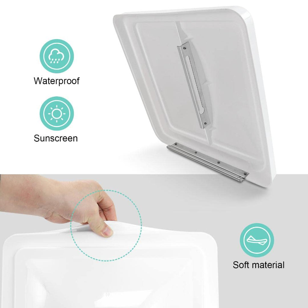 14" White 2 Pack Roof Vent Cover U215