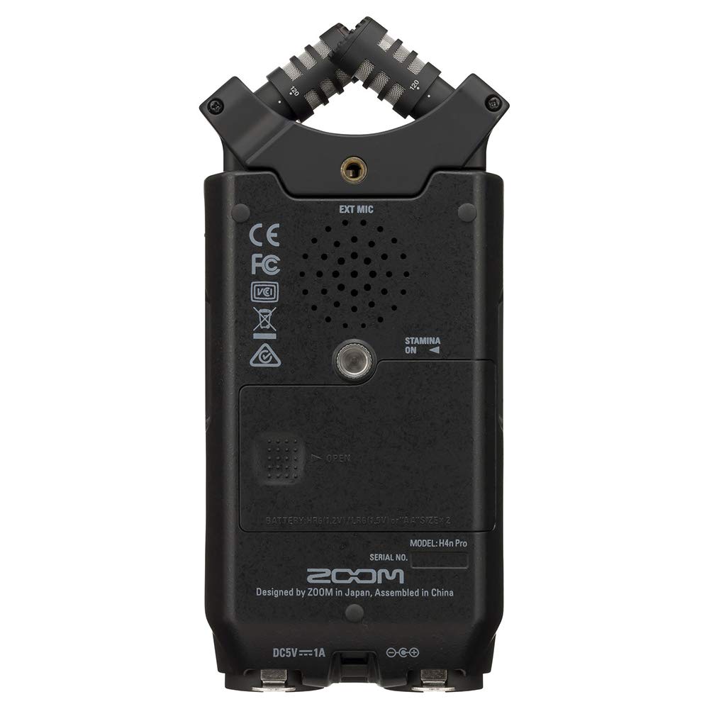All Black 4-Track Portable Recorder with AC Adapter, Windbuster, 16GB Memory Card & USB Cable X208