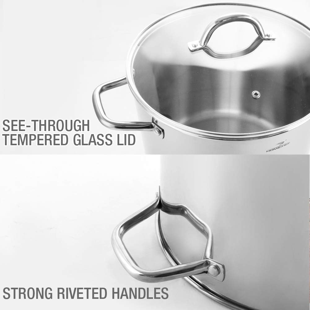10 Quart Stainless Steel Stock Pot with Glass Lid A794724