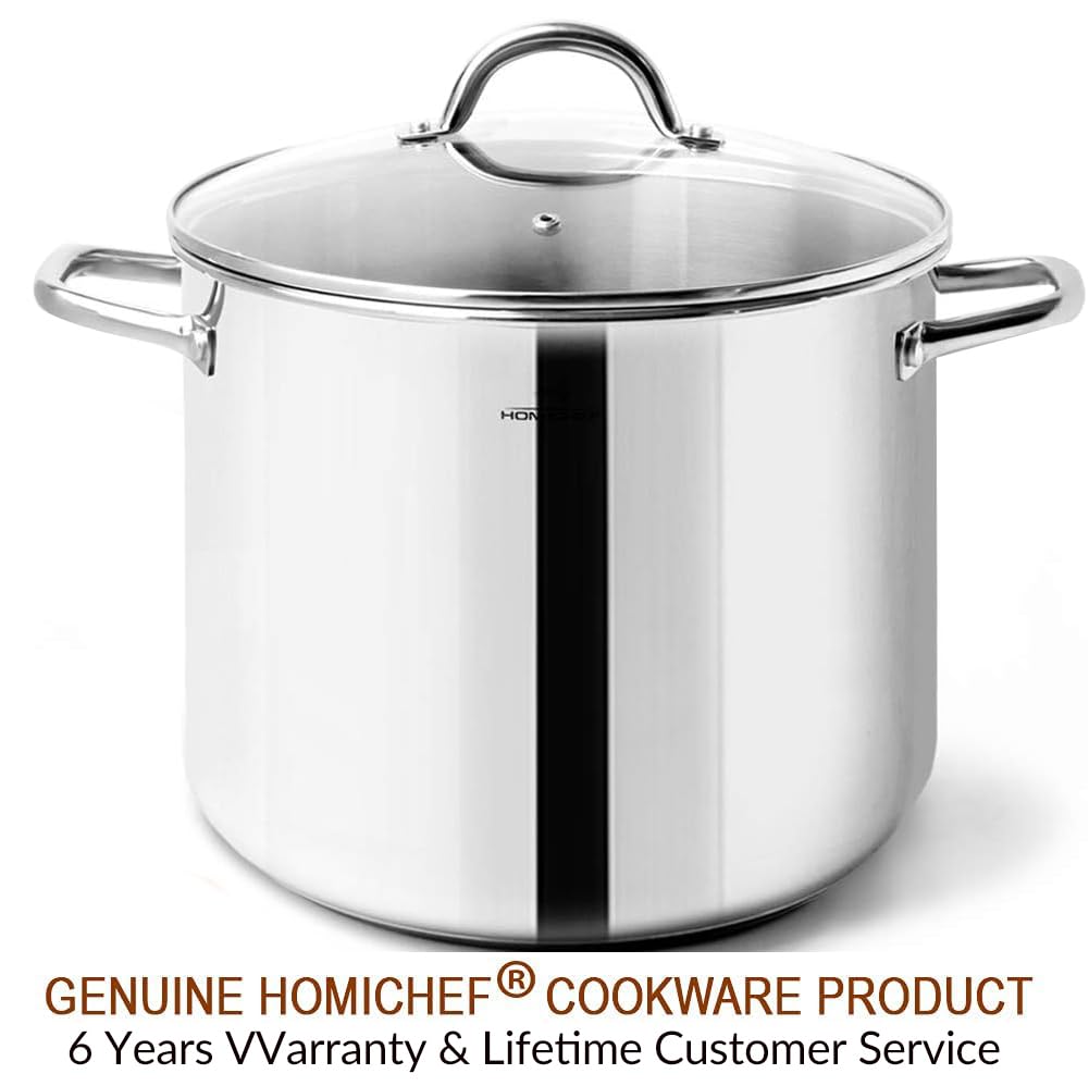 10 Quart Stainless Steel Stock Pot with Glass Lid A794724