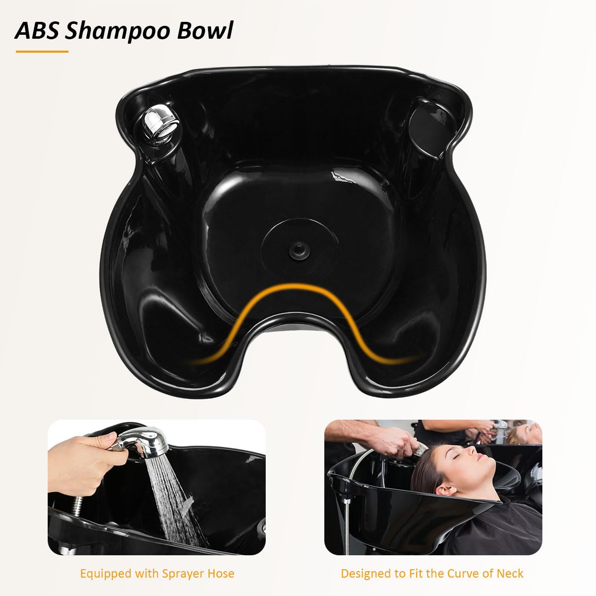 Portable Shampoo Bowl with Electric Pump D186