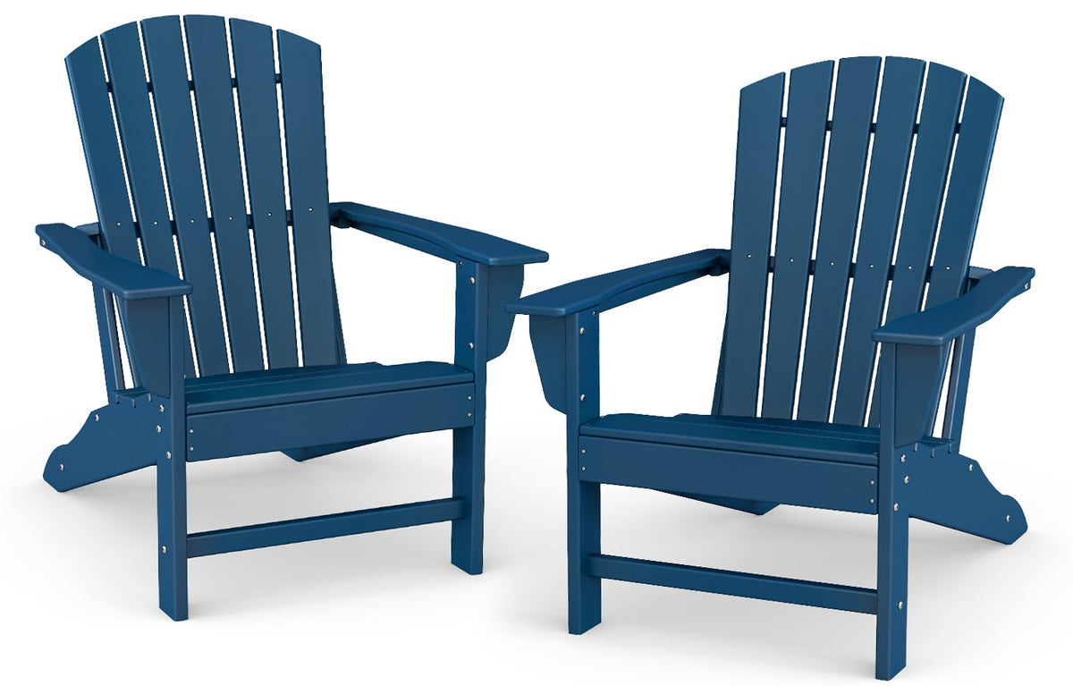 Oversized Adirondack Chairs Set of 2 Blue T328