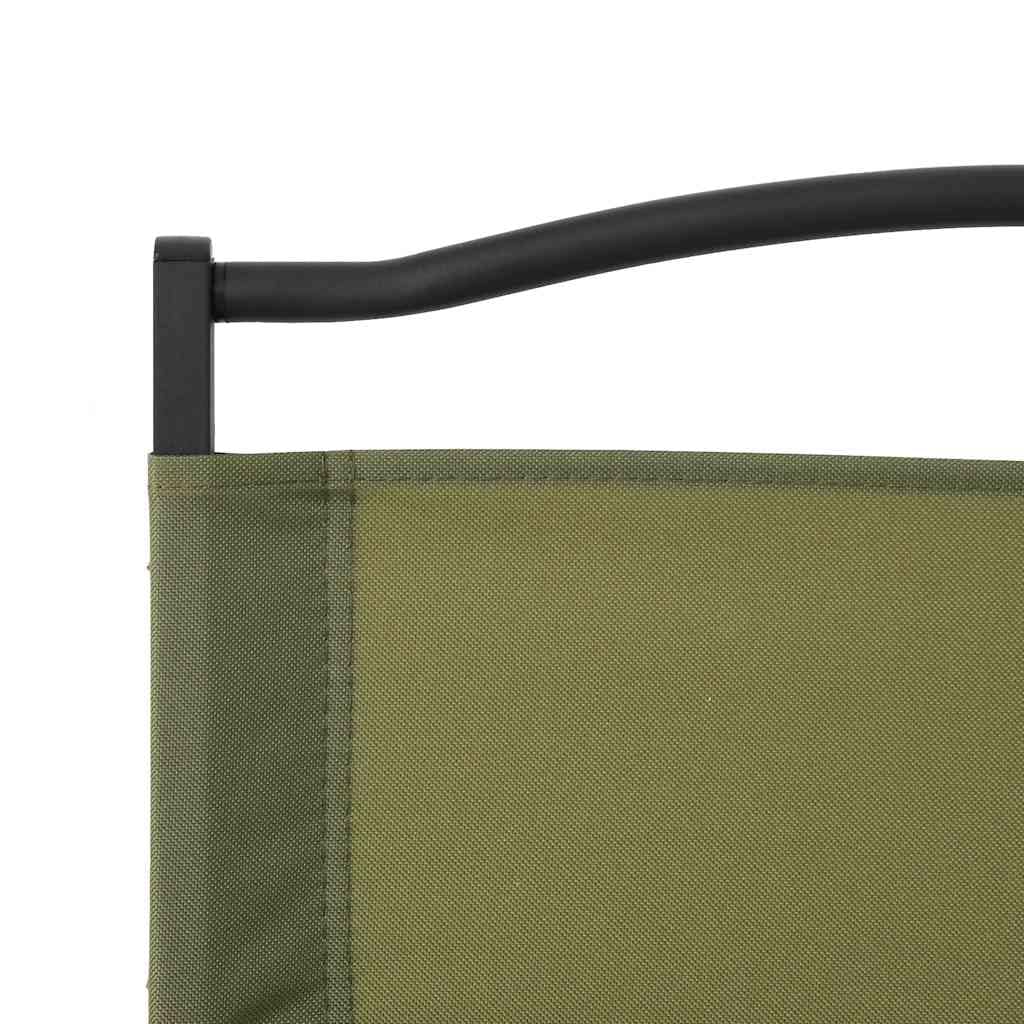 Foldable Camping Chairs 2 Pack Green Oxford Fabric V1162