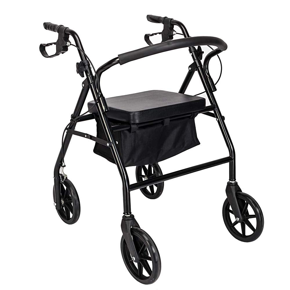 Rollator Walker with Seat, 8" Wheels, 286 Pound Capacity J109