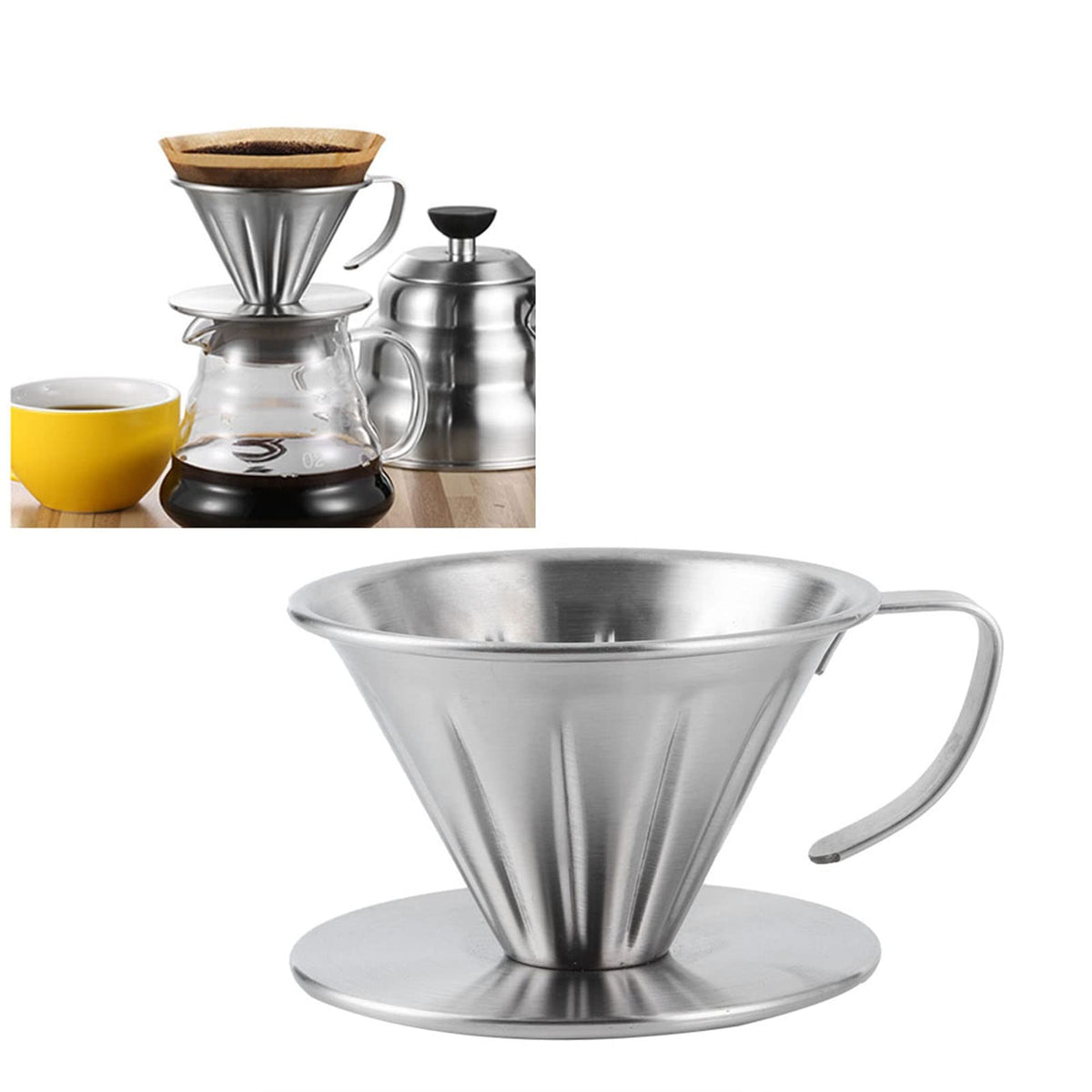 Pour over Stainless Steel Reusable Coffee Dripper I5932