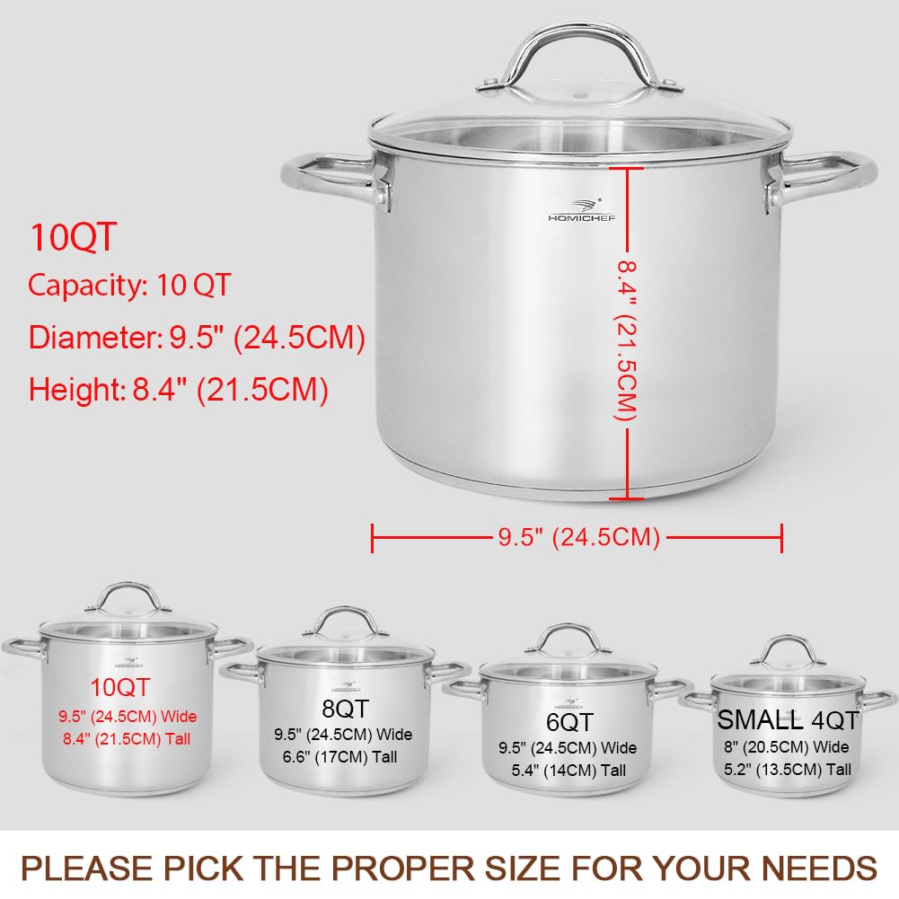 10 Quart Stainless Steel Stock Pot with Glass Lid A794724
