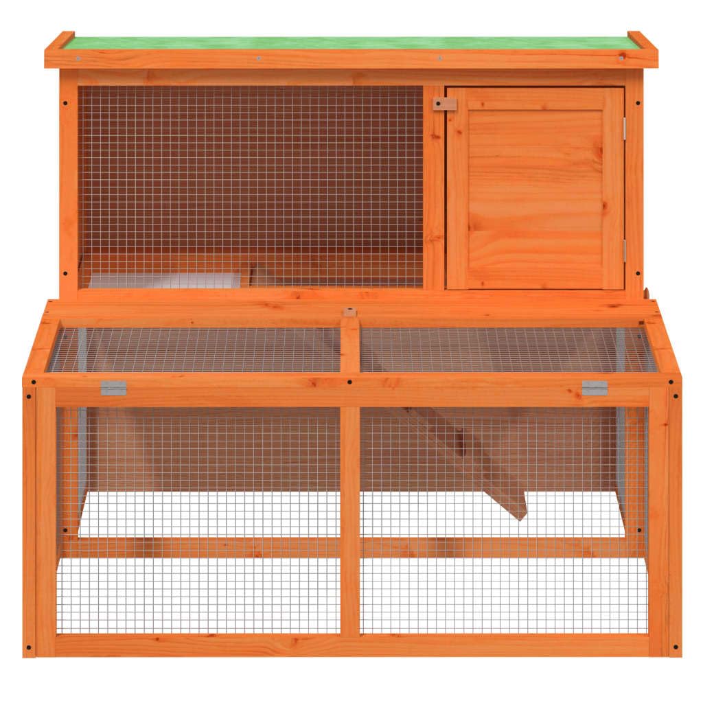 2-Tier Solid Pine Wood Rabbit Hutch C93734