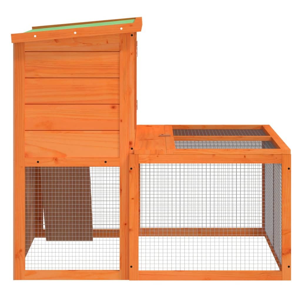 2-Tier Solid Pine Wood Rabbit Hutch C93734