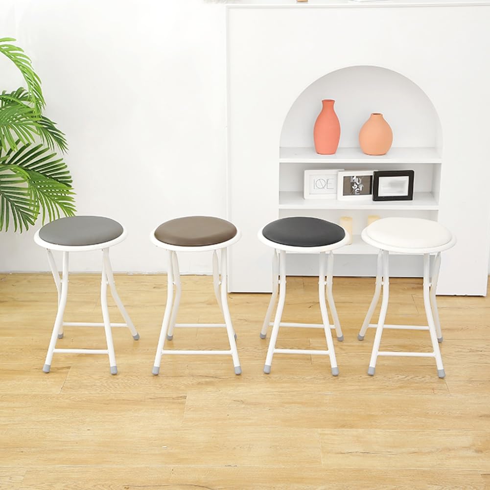Set of 2 Pcs 18 Inch Round Padded Folding Bar Stool X9019
