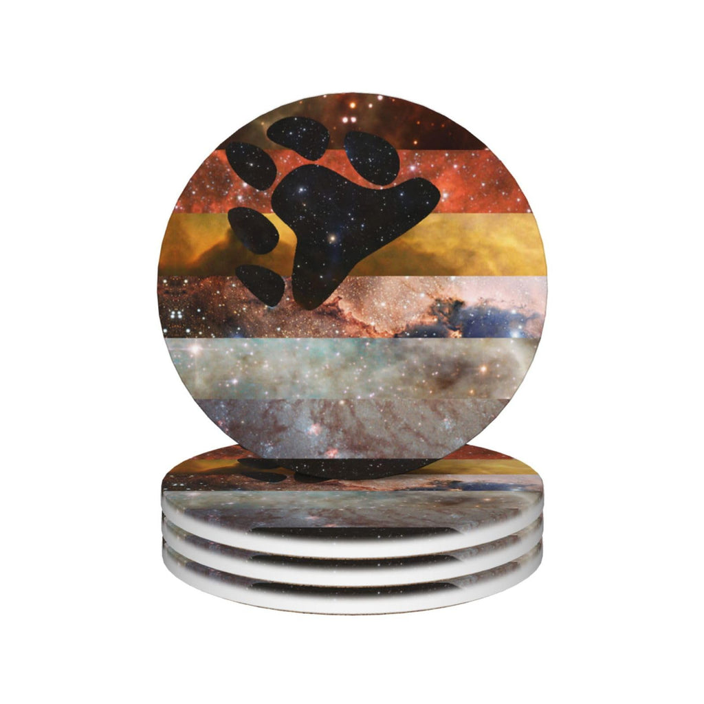 Ceramic Coaster Set Non-Slip Cork Base U1026