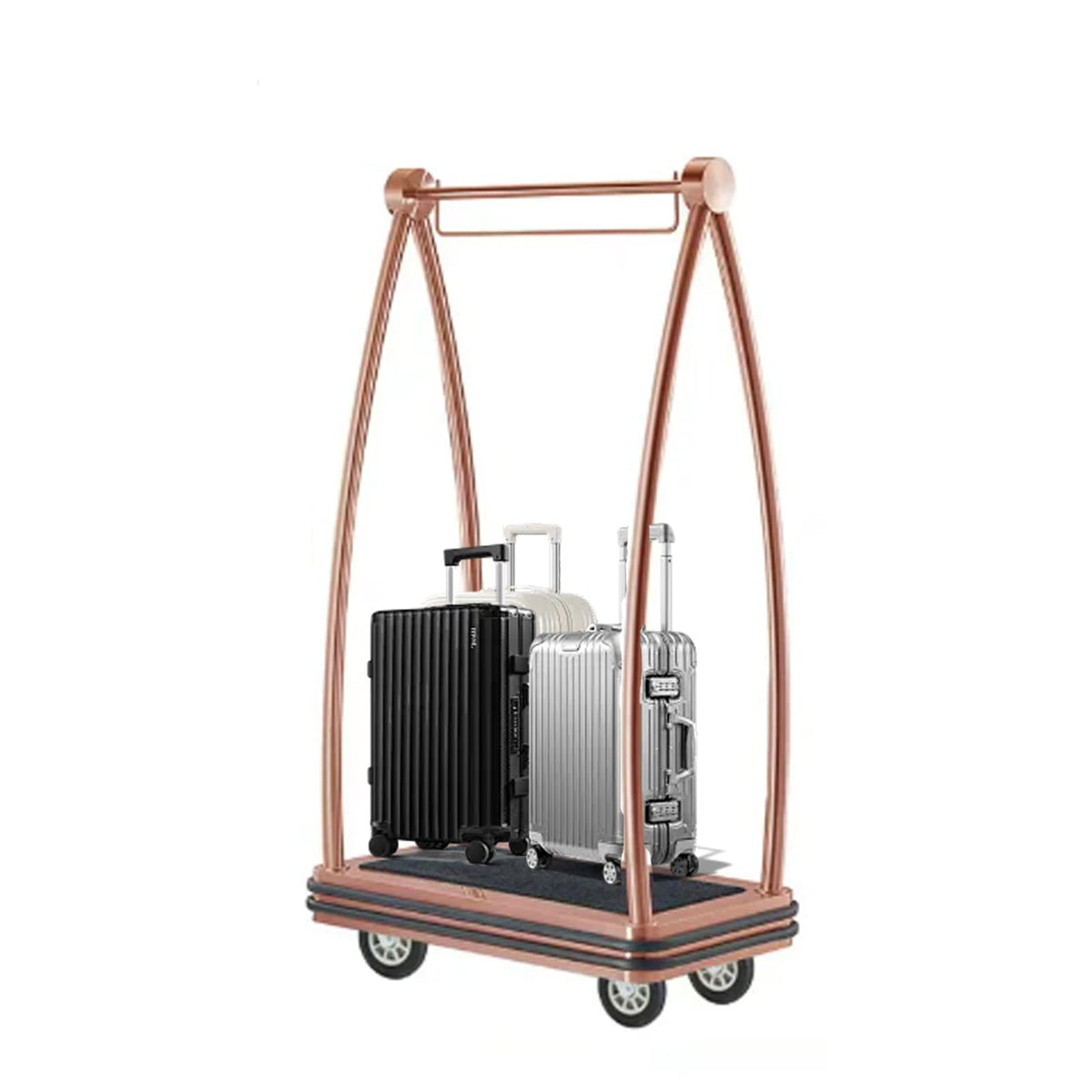 Stainless Steel Baggage Trolley with Wheels E9175