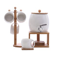 Porcelain Ceramic Crock Water Dispenser with 4 Mugs P620