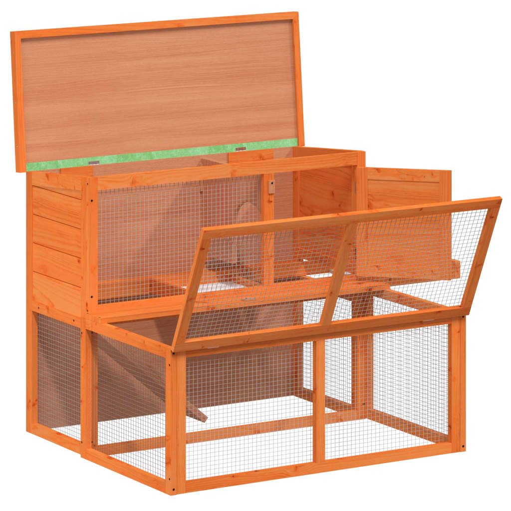 2-Tier Solid Pine Wood Rabbit Hutch C93734