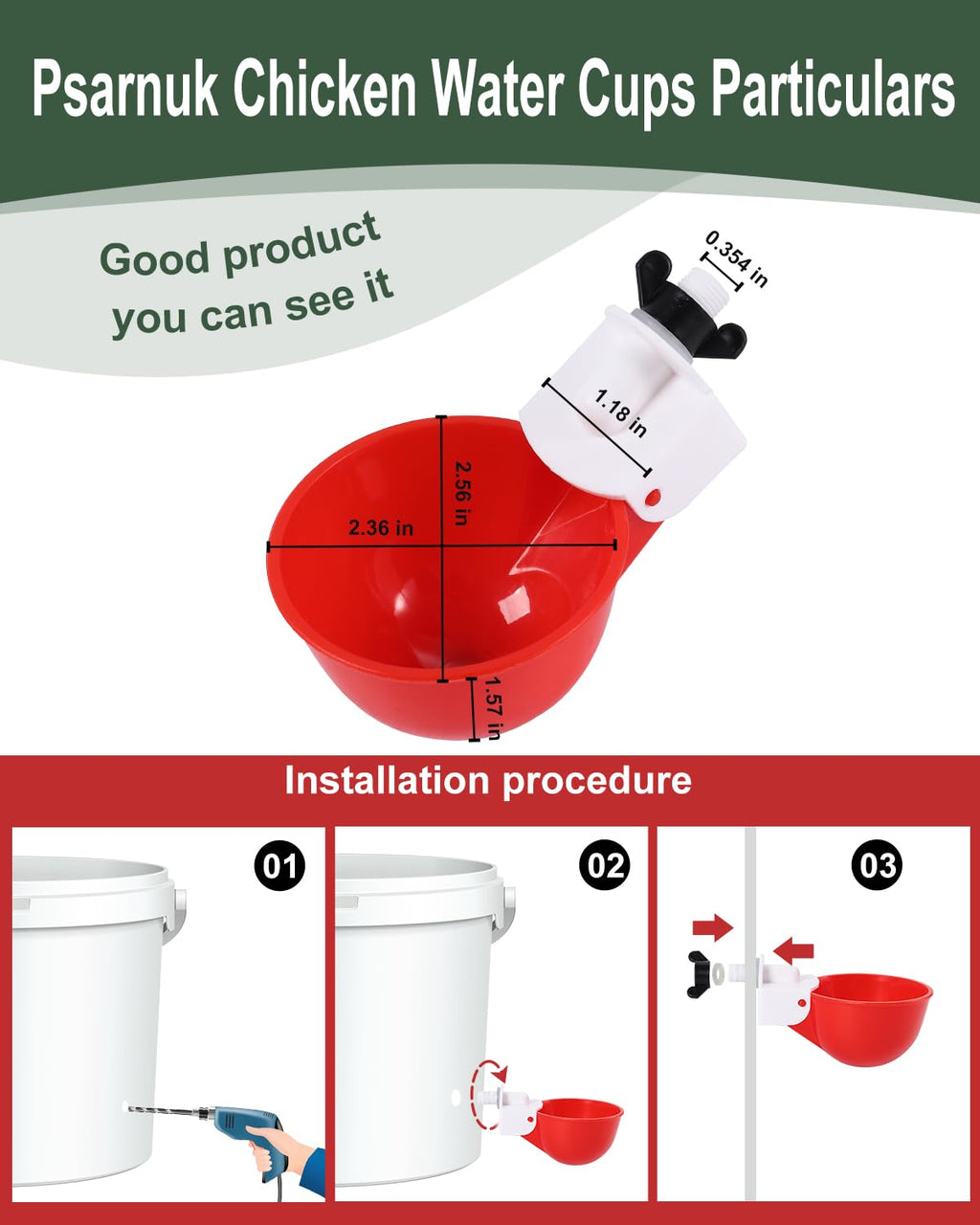 Automatic Chicken Waterer Kit with 4 Cups Z5817