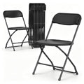 10 Pack Lightweight Stackable Plastic Folding Chairs with Steel Frame J31353