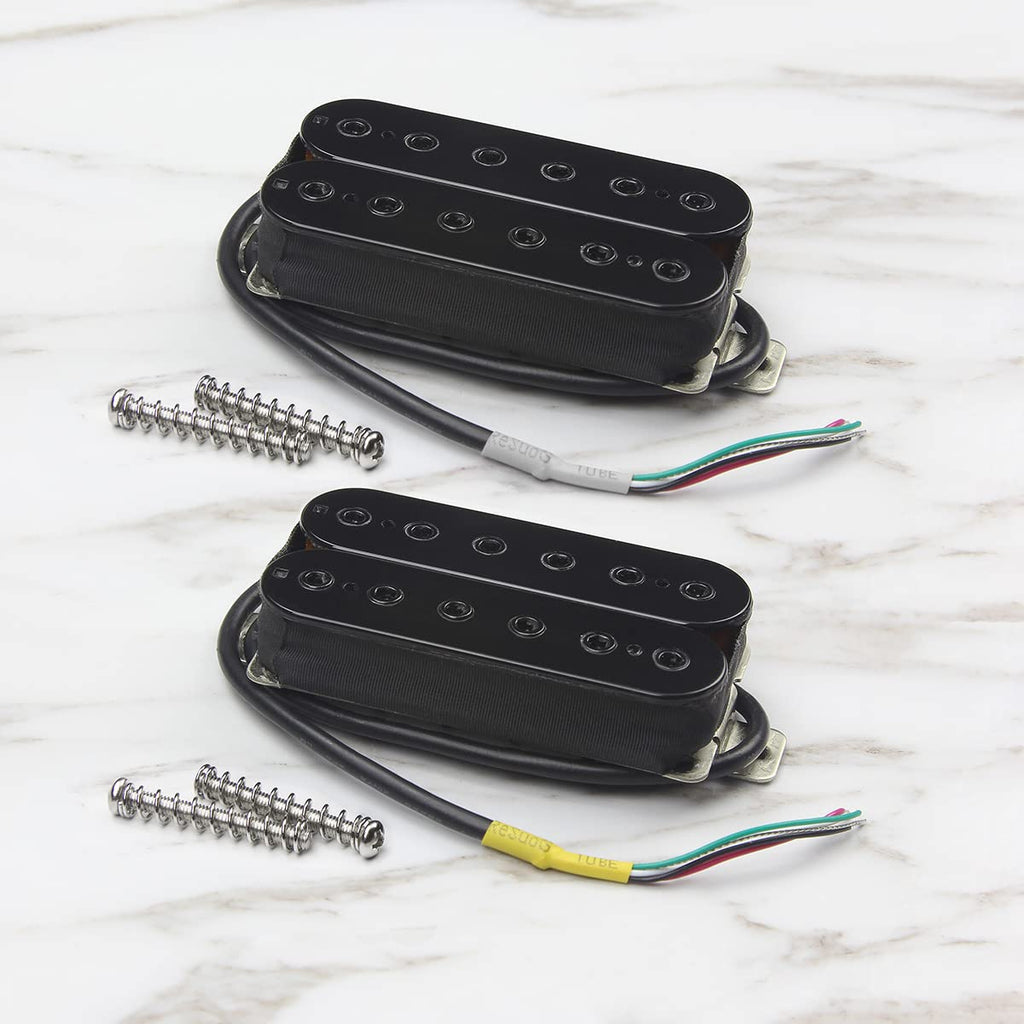 Alnico 5 Electric Guitar Humbucker Pickup Set Black E15148