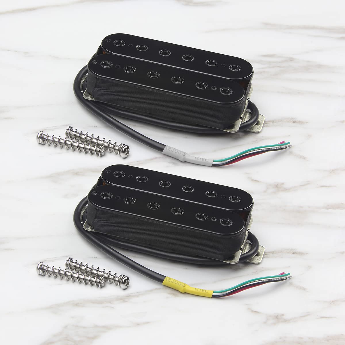 Alnico 5 Electric Guitar Humbucker Pickup Set Black E15148