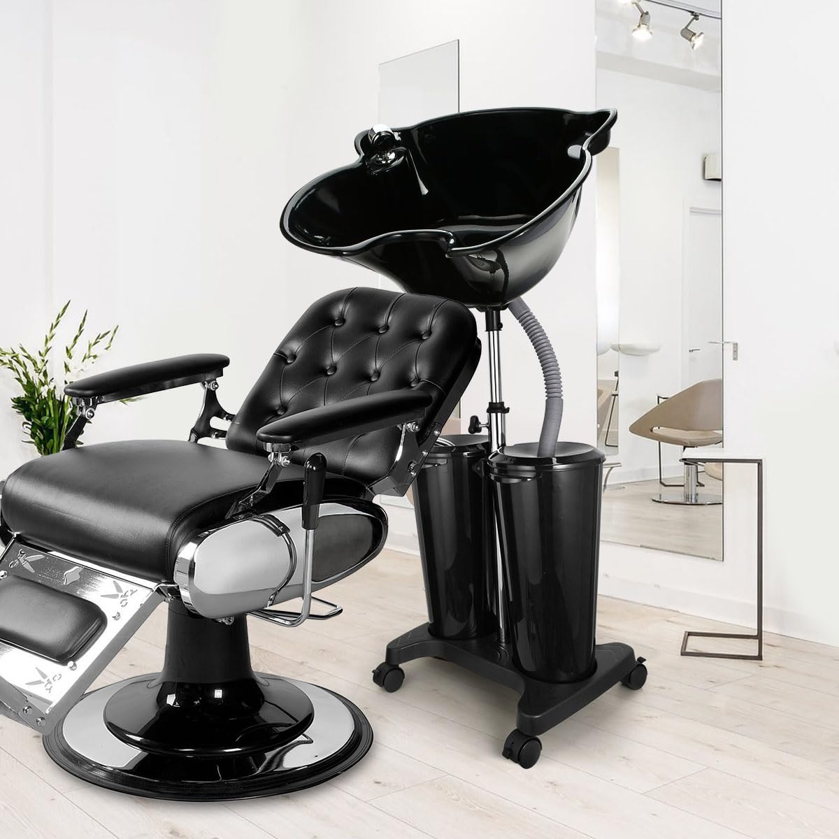 Portable Shampoo Bowl with Electric Pump D186