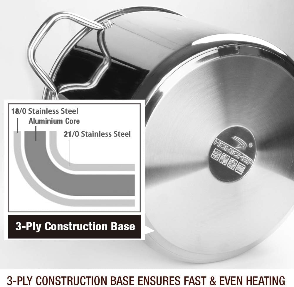 10 Quart Stainless Steel Stock Pot with Glass Lid A794724
