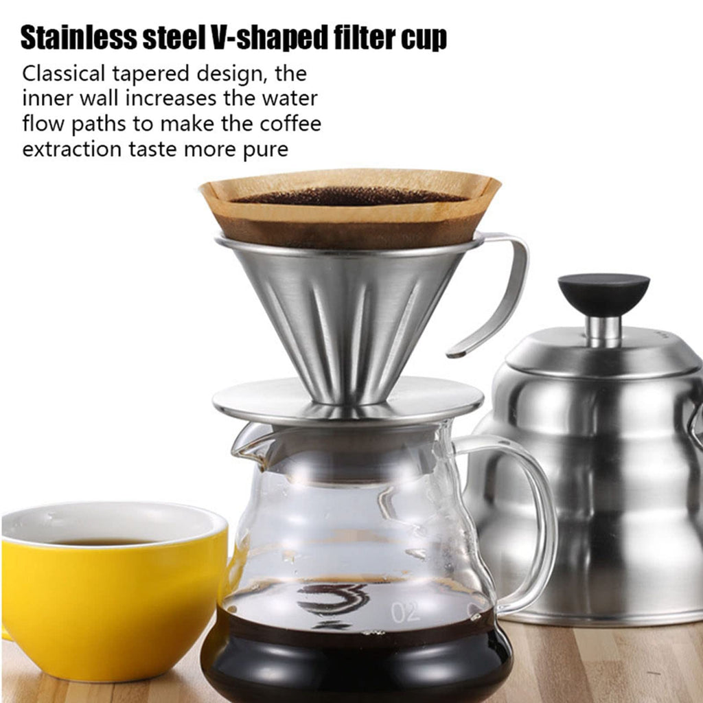 Pour over Stainless Steel Reusable Coffee Dripper I5932