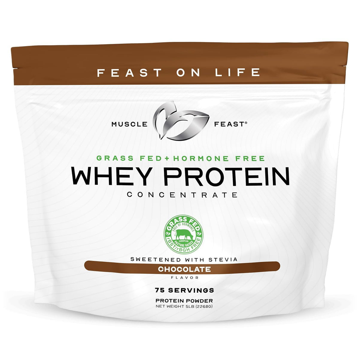 Grass-Fed Whey Protein Concentrate Powder, Chocolate (5lb) B164