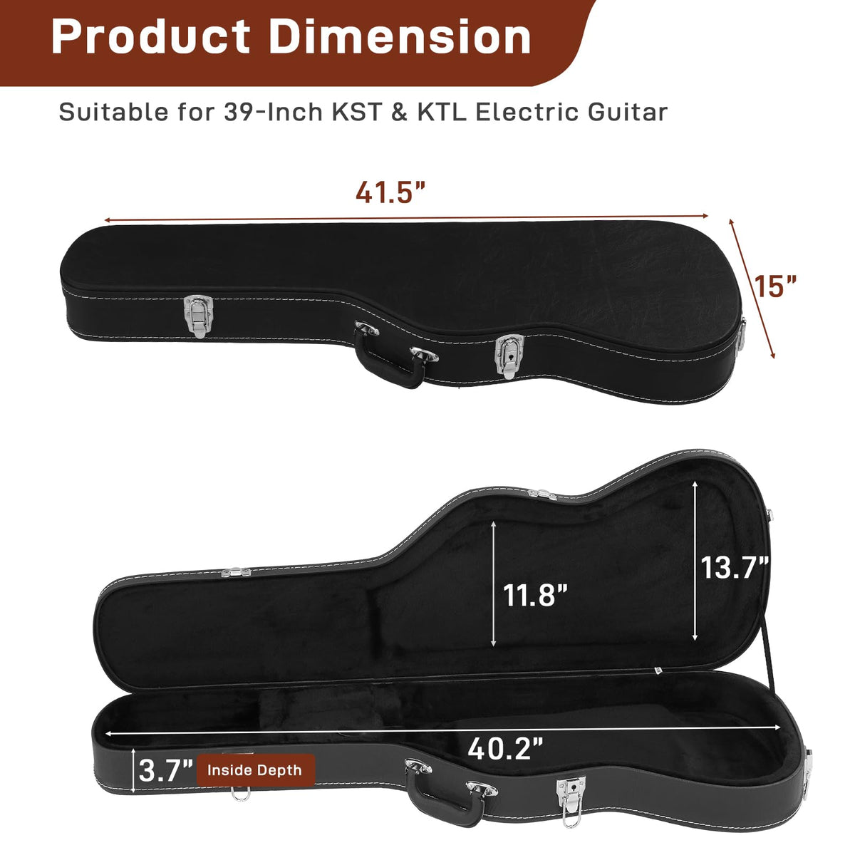 39-Inch Electric Guitar Hard Case H848853
