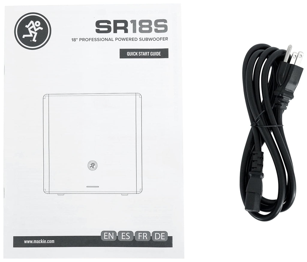 18 1600W Powered Subwoofer with Mic Cable and Headphones A48464