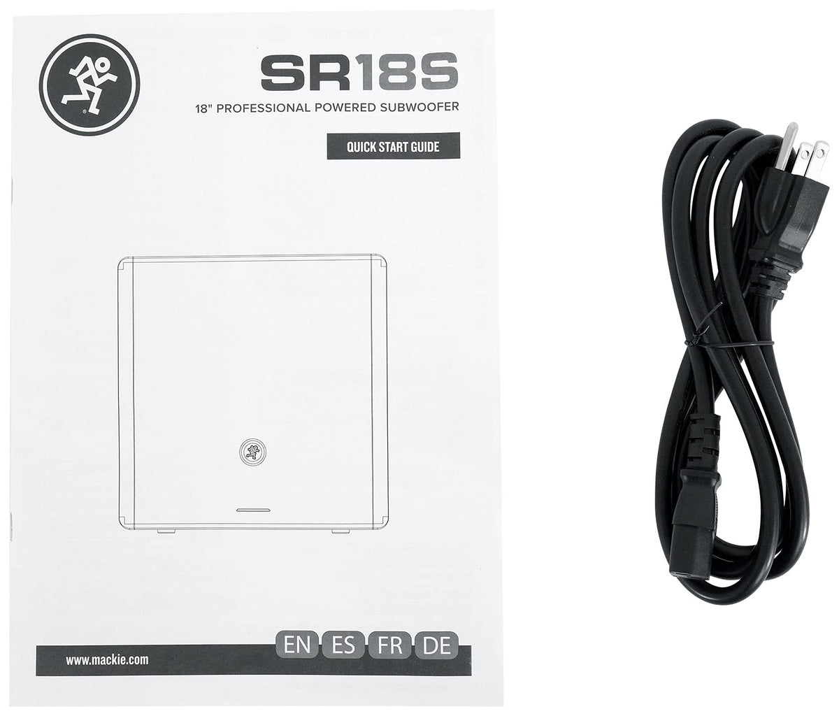 18 1600W Powered Subwoofer with Mic Cable and Headphones A48464