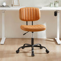Orange Adjustable Height Swivel Rolling Office Chair Y593