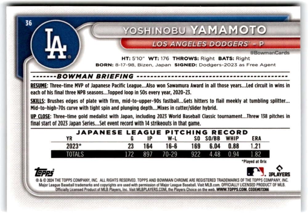 2024 Bowman Chrome Mega Box Mojo Refractor Baseball Trading Card J2566