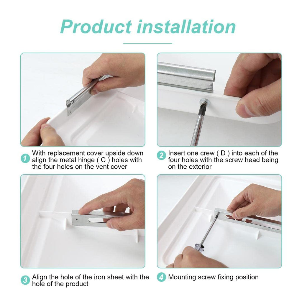 14" White 2 Pack Roof Vent Cover U215