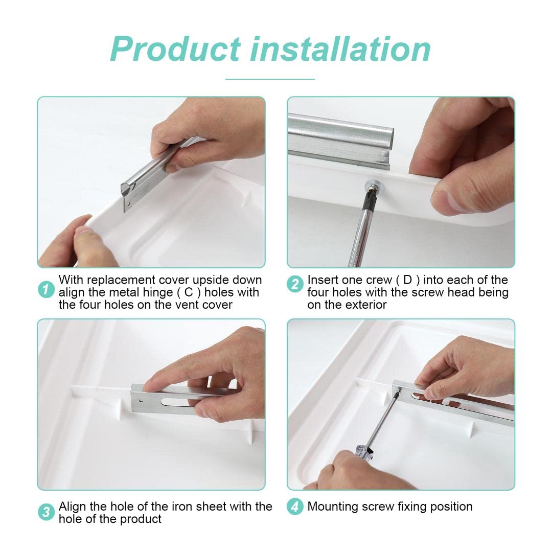 14" White 2 Pack Roof Vent Cover U215