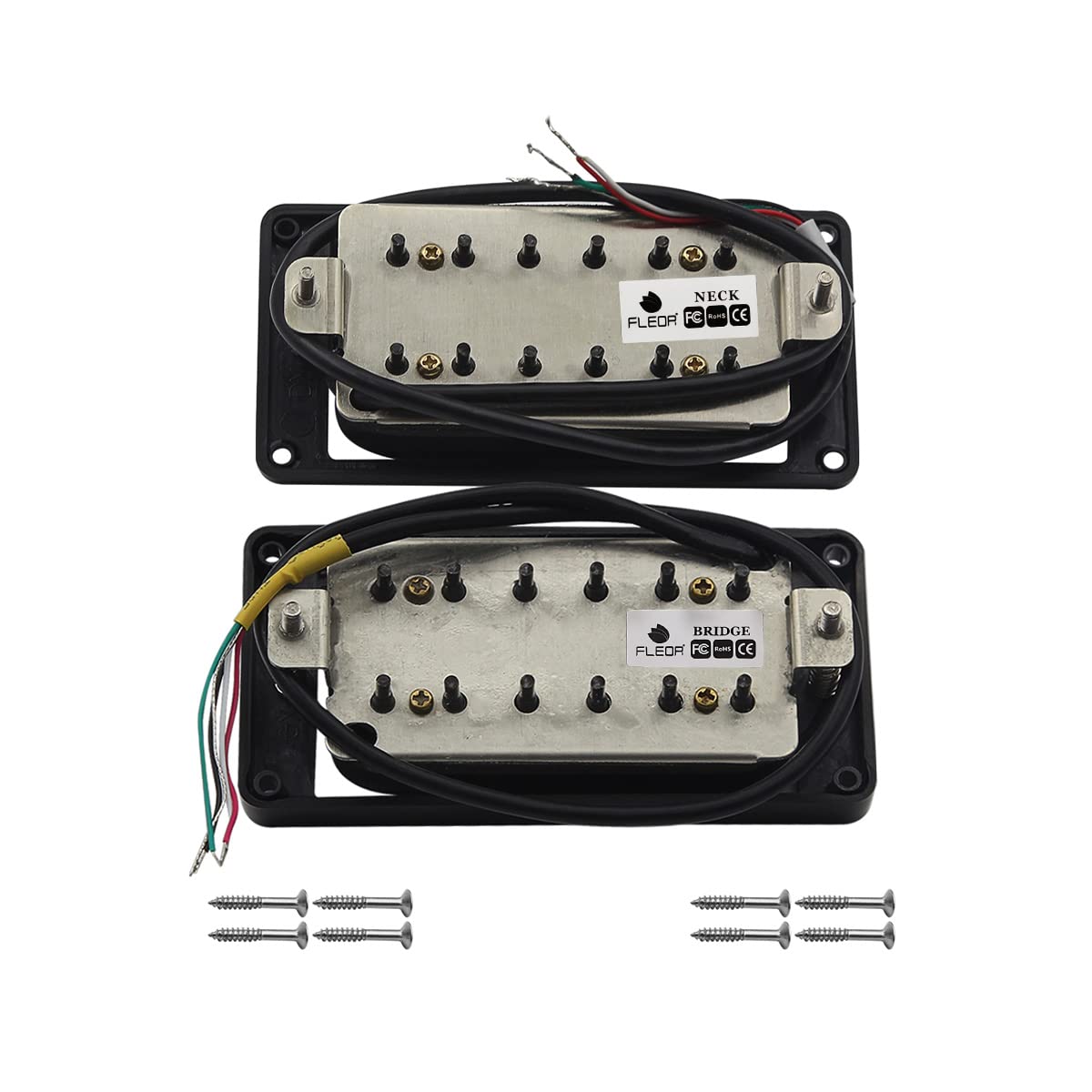 Alnico 5 Electric Guitar Humbucker Pickup Set Black E15148