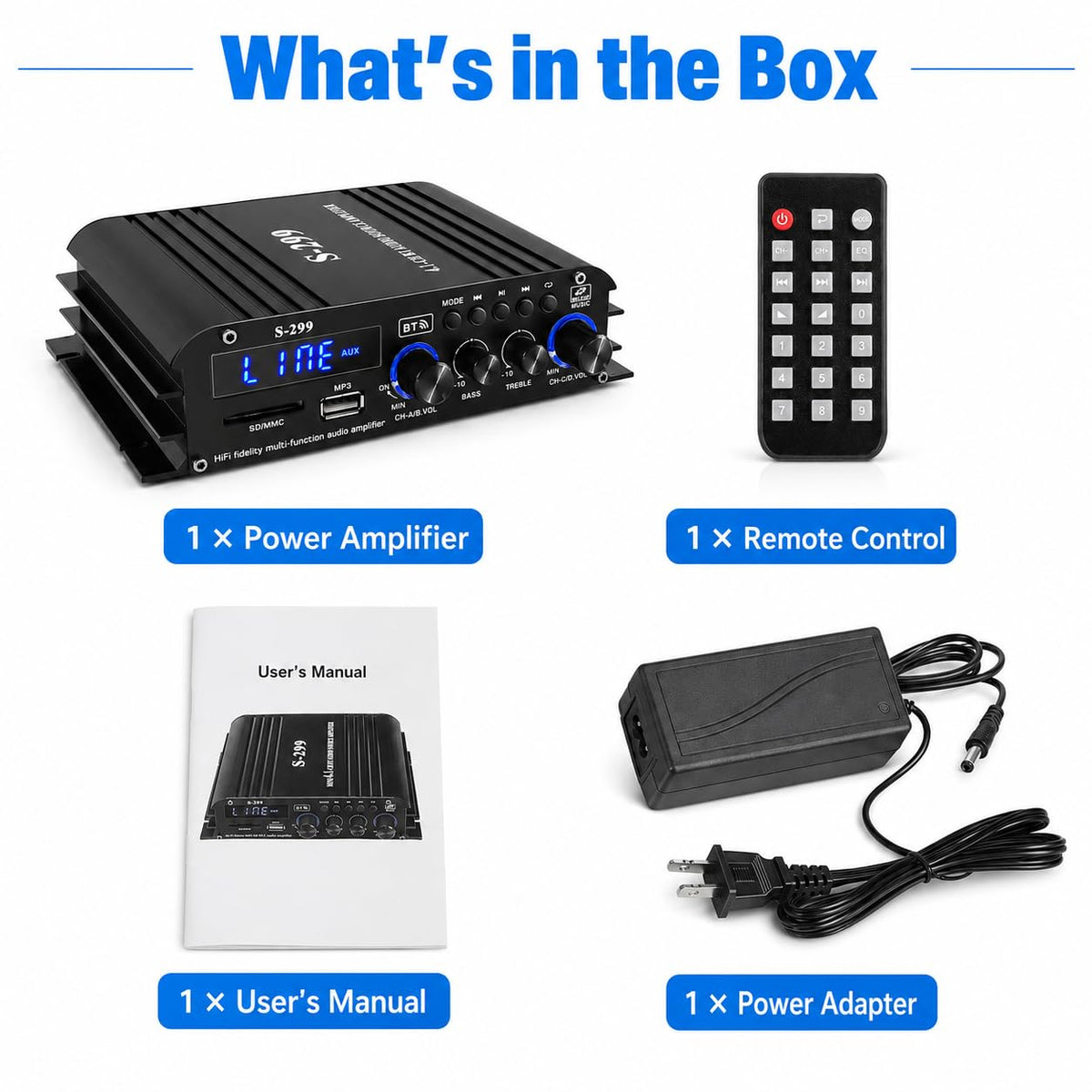 4.1 Channel Home Audio Amplifier Receiver U298