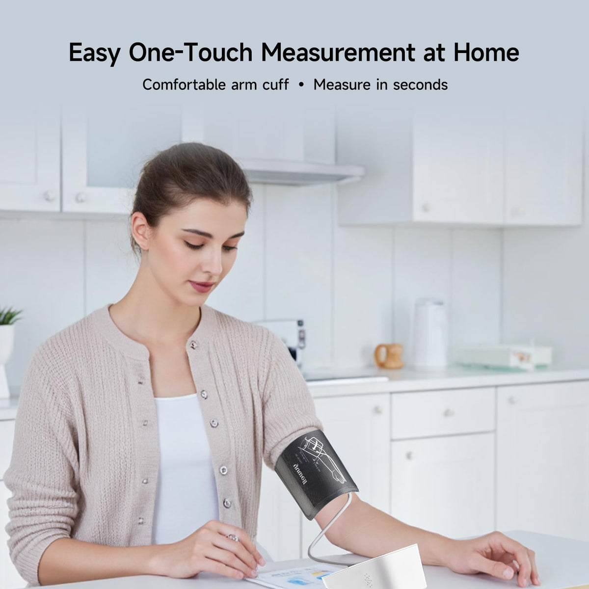 Automatic Upper Arm Blood Pressure Monitor with Adjustable Cuff M67385