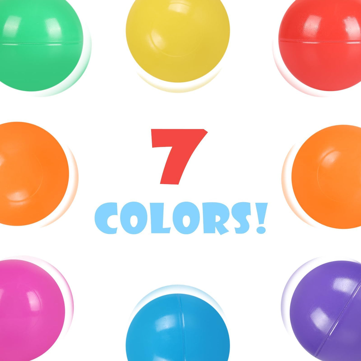 100 Pack BPA Free Colorful Plastic Balls O16885